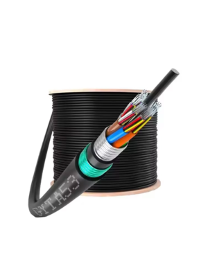 Outdoor GYTA53 Fiber Optic Cable 4/6/8/12/24/48 Core Underground Duct Aerial Steel Armored Loose Tube PE Single Jacket SM G652D